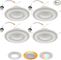 HALO 5/6" Dual Zone Smart Wi-Fi Recessed LED Light Powered by WiZ Pro 4-Pack, Dimmable Full Color w/SpaceSense, Smart Home Ready RLWZDZT56-4PK