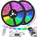 Bluetooth LED Lights Strips 32.8ft with APP Control, Music Sync Waterproof Flexible RGB Color Changing LED Strips Lights for Bedroom Room,LED Neon Tape Rope Lights with Remote for Gaming Mood Lighting