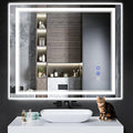 40"x36" LED Bathroom Mirror with Anti-Fog, Stepless Dimmable Lights, 3 Color Modes, Shatter-Proof Tempered Glass,Waterproof Design