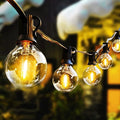 Vocevos Outdoor String Lights 100FT LED Outside Patio Light Updated Waterproof Gazebo Lighting Shatterproof UL Listed G40 Globes 0.6W Efficient Connectable Decor Yard Café Exterior