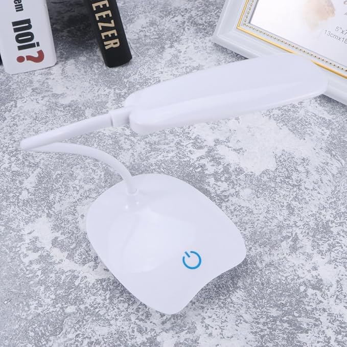 3pcs Led Reading Lamp Touch Control Modes Eye Table Lamp Study Light for Boy Girl and Adults White Design for Reading and Ambient Lighting