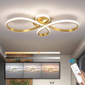 Modern LED Ceiling Light, Hallway Light Gold Close to Ceiling Light for Kitchen Bedroom Balcony Bathroom Living Room (23.62Inch)