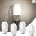 L LOHAS LED Night Light Plug in, 4 Pack 0.6W LED Night Light for Kids, Auto Dusk to Dawn Sensor Bright Nightlight, Daylight White 5000K, 30/60lm Small Night-Lights for Adults, Hallway, Kitchen, Stairs
