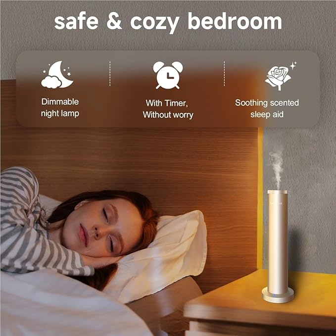 New Upgraded Waterless Scent Oil Nebulizer – Smart App & Remote Control, Covers Up to 4000 Sq Ft, Quiet Aroma Diffuser for Home, Hotel & Office, Up to 20H Runtime & Timer