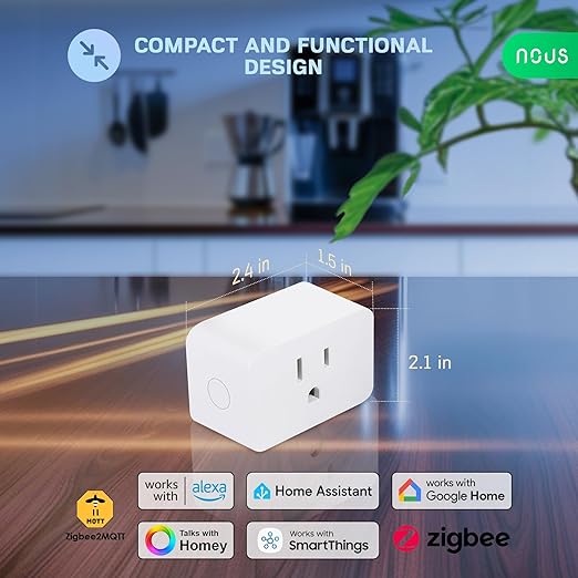 𝗭𝗶𝗴𝗕𝗲𝗲 Smart Plug, Energy Monitoring, 𝗭𝗶𝗴𝗯𝗲𝗲 𝗛𝘂𝗯 Required, ETL Certified, Compatible with Alexa, Google Home, Home Assistant, SmartThings, Remote App Control, Smart Outlet, 2 Pack
