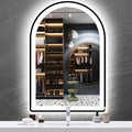 24 x 36 Inch Black Arch LED Vanity Mirror with Lights, Black Frame, 3 Color Anti Fog, 36" Bathroom Arch Smart Light Up Mirror