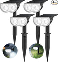 Consciot Solar Lights Outdoor Waterproof IP67, 3 Lighting Modes Solar Spot Lights Outdoor, Auto On/Off, 2-in-1 Solar Landscape Light for Yard Garden Landscape Pathway, Cool White 6500K, 4 Pack