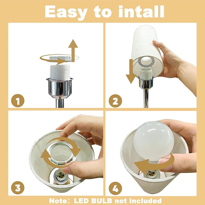 Bedside Lamp Touch Dimmable，USB Charging Ports 3 Brightness Levels Adjustable Desk Lamp for Bedroom, Living Room, Home Office