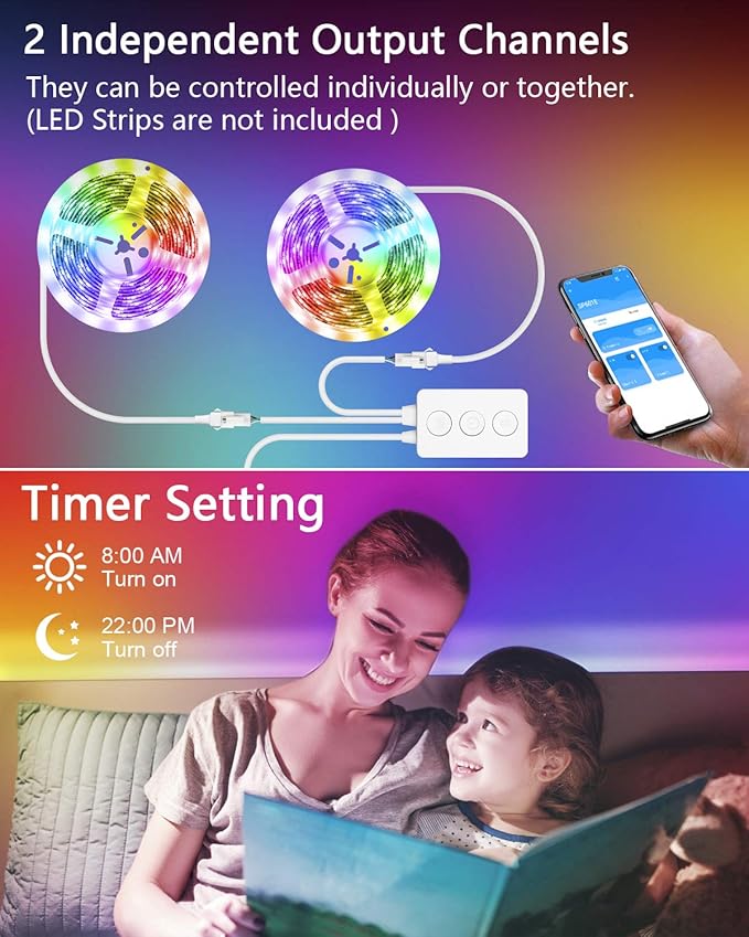 ALITOVE WS2812B Controller Bluetooth Music Sync WS2811 Addressable RGB LED Controller with RF Remote Dual Signal Output DC 5V~24V for SK6812 WS2812 SM16703 1903 3Pin Dream Color LED Pixel Strip Lights