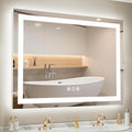 48"x 36" LED Bathroom Mirror with Lights, Double Lighting Sources Dimmable, Backlit + Front Lit, Anti-Fog, Lighted Bathroom Vanity Mirror for Wall(Horizontal/Vertical)