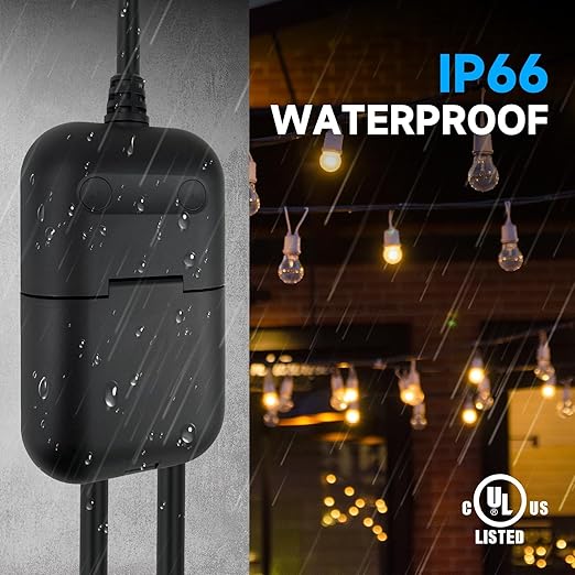 EP Outdoor Smart Plug, Waterproof IP66 WiFi Plug with 2 Individually Sockets, Compatible with Alexa & Google Assistant, Smart Outdoor Outlet for String Lights, UL Certified, Black