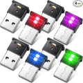 Frienda 4 Pieces Mini USB LED Light, Car LED Interior Lighting 5v Smart USB Atmosphere Light, Laptop Keyboard Office Decoration Night Lamp, Adjustable Brightness, 8 Colors (Type A)
