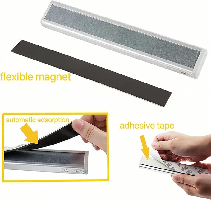 10LEDs Outdoor Sensor Step Light,2 Pack RV Sensor LED Light Bar,Stick-On Anywhere Magnetic Night Strip Light for Flight of Steps,Closets,Cabinets,Hallways,Bathrooms,Car Trunks(Warm White)