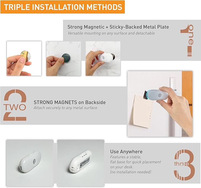 Rechargeable Motion Sensor Night Light, 2-Color White & Warm Toilet Light with Auto/On Mode, Magnetic & Adhesive Installation for Bathroom, Bedroom, Hallway (4 Pack)