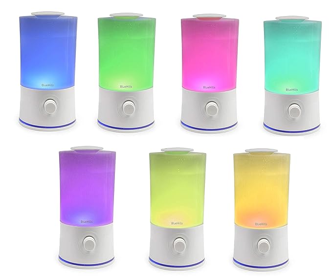 BlueHills Premium 2000 Ml Set of 2 Large Essential Oils Diffusers for Large Rooms Big Capacity Models Adjustable Cool Mist Great Gift – Value Pack of 2 White