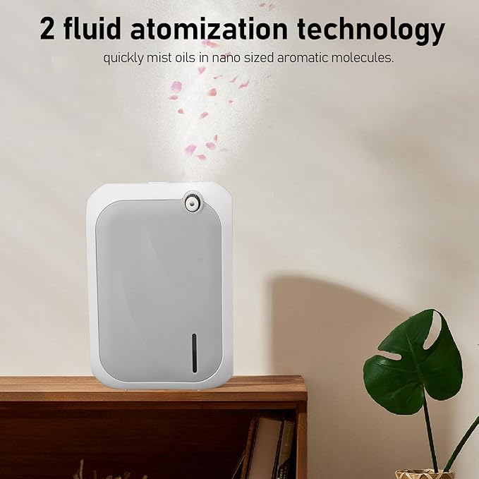 Smart Essential Oil Diffuser Aromatherapy Air Freshener with 140ML Oil Capacity 4 Speed Adjustment BT APP Control 200m Coverage for Home Office SPA (Grey)