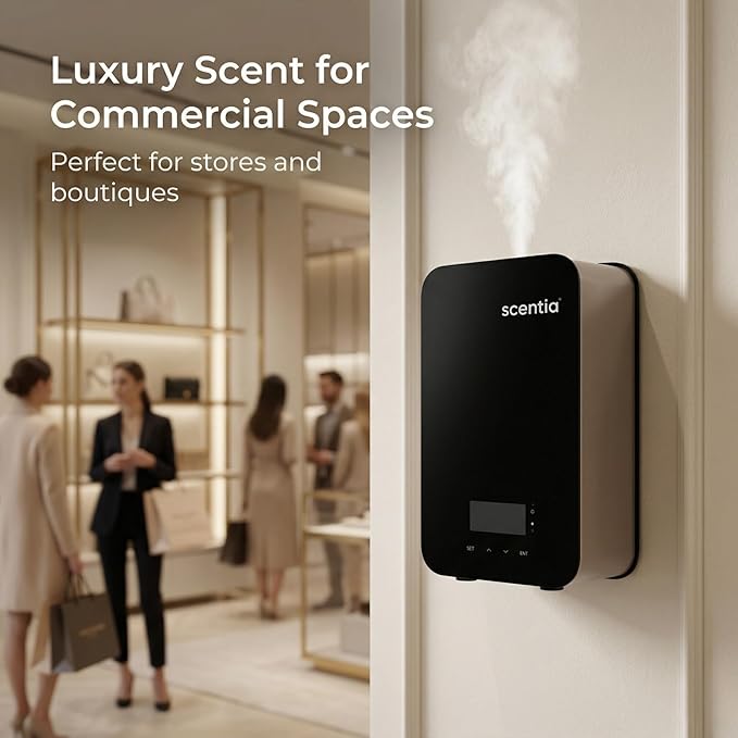Smart Bluetooth HVAC System with App Control Scent Diffuser | Waterless Diffuser for Home, Office, Large Room, Studio, Yoga,| Coverage Upto 2000 Sq.ft | Scentia CASA SC 2000 Black