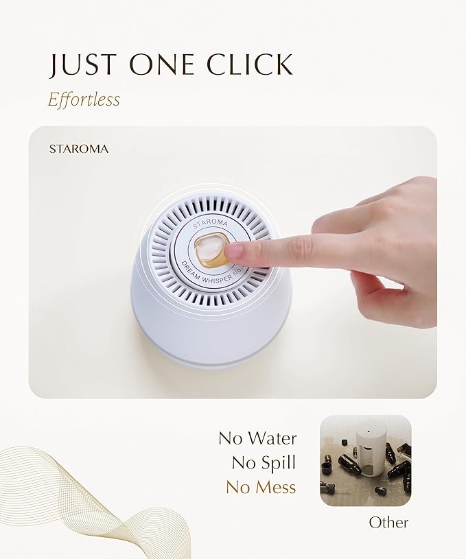 Happy (Citrus Essential Oil Refill), Compatible with STAROMA Waterless Essential Oil Diffuser – Premium Aromatherapy Fragrance, Gentle and Consistent Scent – for 200 sqft Small Room, Office, Car