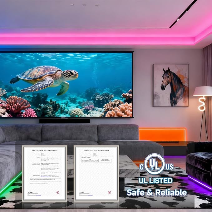 BTF-LIGHTING SK6812(Similar WS2812B) UL Listed RGBW RGB+Natural White(4000K) Individually Addressable DC12V 16.4FT 60LED/m 4 Color in 1 Light Dream LED Strip IP65 White PCB(No Adapter or Controller)