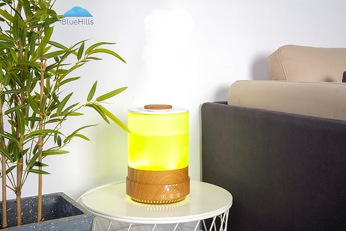 BlueHills Premium Set of Two Large 2500 ML and 4000 ML XL Essential Oil Diffusers Humidifier Combo for Large Room Home with Décor LED Lights Great Gift – Value Pack of Wood Grain.