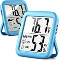 Antonki 2 Pack Room Thermometer for Home, Hygrometer Indoor Humidity Meter Gauge, Digital Temperature and Humidity Monitor Sensor for House, Terrarium, Incubator, Greenhouse - Battery Included