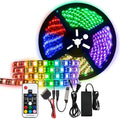 Kingwin RGB LED Strip Lights 17 FT. – Ultra Bright 5050 SMD Light Strip Kit with Remote, USB Powered, Aura Sync Compatible – Flexible RGB Lighting for PC Case, Laptop, Desk, TV, Home & Office Décor