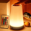 THAUSDAS Night Light, Dimmable Touch Lamp for Bedroom, Portable Table Bedside Lamp, 5 Brightness 13 RGB Colors, Night Lights for Baby Nursery Bathroom