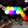 Hexagonal Wall Light Modular Touch Sensitive Lights Creative Geometry Assembly LED Hexagon Lights Suitable for Iving Room,Bedrooms,DIY Lovers, Gifts (6 Pack)