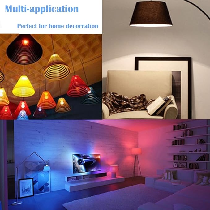 AvatarControls Wifi Smart LED Bulb,E26 6.5W Dimmable RGB Multi-color Changing Home Light,Compatible with Alexa/Google Assistant,Supports Remote Control ON/OFF/Color Switch via Android/iOS App