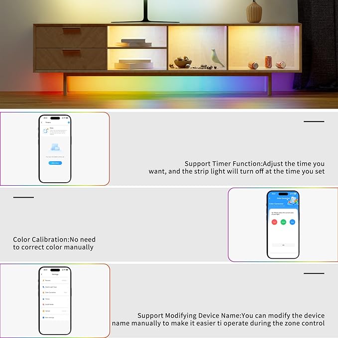 12-in-1 SP630E LED Controller, Bluetooth Music Sync App Control Support DC5-24V PWM Single Color CCT/RGB/RGBW/RGBCCT & SPI IC Chip COB SMD LED Strip Lights