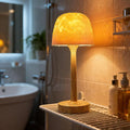 Waterproof Shower Lamp Cordless, Rechargeable Shower Light with 16 Color Ocean Wave Lights Projector, Rechargeable Bathroom Lamp with Touch & Remote Control,Spa-Like Mood Light for Bathtub/Shower