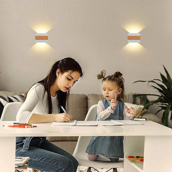 Kawell Modern LED Wall Sconces Up Down LED Wall Light Indoor Outdoor Creative LED Wall Lamp 10W Hallway Wall Mounted Lighting Fixtures for Bedroom Living Room Stairs Porch, Warm White