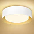 AUTELO 16" Ceiling Light, LED 5CCT Flush Mount Ceiling Light, White Light Fixtures Ceiling Mount fo with Frosted Glass in White Finish for Bedroom, C3336-40 WH LED