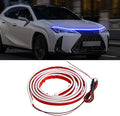HAOBO Car LED Hood Light Strip, Daytime Running Lights, Waterproof Flexible DRL Dynamic Scan Start Up Hoodbeam Kit, Car Accessories 70 Inches Flexible Exterior LED Strip Lights Universal for SUV Truck