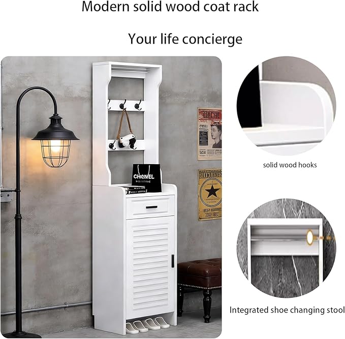 Cabinet halltree Hallway Entry Way Racks, Hallway Organizer for entryway,mudroom, for Hallway, Hallway(205x32x50cm)