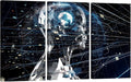 LSIUHWUWI Bedroom Wall Art 3 Panels Artificial Intelligence Pictures Print on Canvas for Living Room Wall Decoration, AI Artwork Posters and Prints Ready to Hang, 20x40inchx3