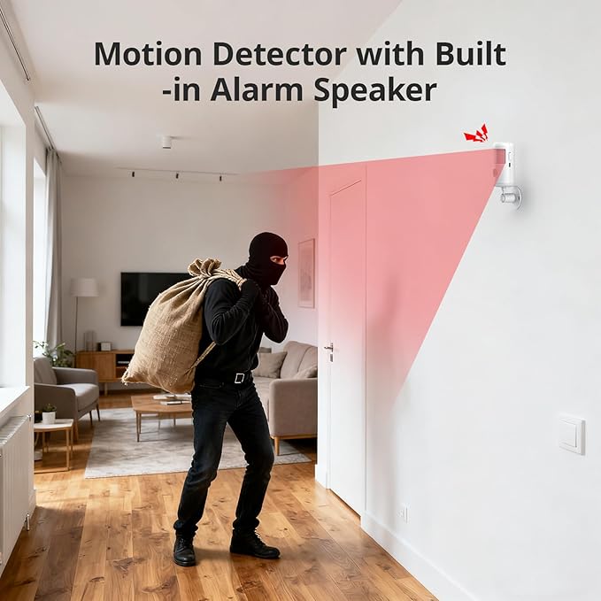 Simply Safe Home Alarm System,WiFi+GSM/4G Alarm System with Door Sensors & Motion Detectors,Compatible with Smart Life or Tuya Phone App Control NO Monthly Fees,Real-Time Alert