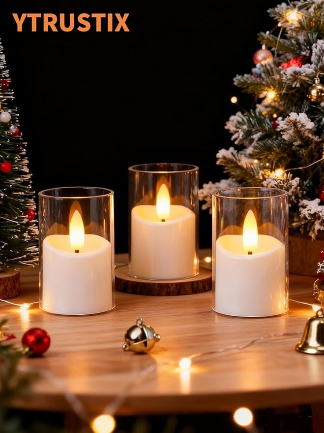Rechargeable Flameless Tea Light Candles with Timer Remote, 1.7"x2.5" Acrylic Small Votive Electric LED Candles Battery Operated for Home Aniversary Wedding Holiday Decor (Pack of 6, White)