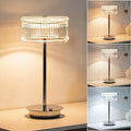 Cordless Table Lamp,LED Desk Lamp Rechargeable Bedside Lamps,3 Colors Dimmable Night Light Portable Touch Lamp,Acrylic Crystal Reading Light for Bedroom Living Room Kitchen Ambient Lighting Home Decor