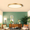 9 Inch LED Flush Mount Ceiling Light Fixture, 3000K Warm White, Low Profile Gold Light Fixture, 18W 1800LM, Round Flat LED Ceiling Light for Closets Bedroom Hallway Stairwells Porch