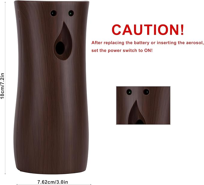 Automatic Air Freshener Spray Dispenser (2-pack), Wall Mounted or Freestanding Sprayer Holder, Multiple Time Settings, Commercial and Home Use in Bathrooms, Offices, Living Rooms, etc (Wood, 1121)