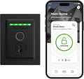 Kwikset Halo Touch Fingerprint Wi-Fi Smart Lock, Keyless Entry Door Deadbolt, Geofence Auto-Unlock, Grade AAA Certified, No Hub Required Easy Install, Matte Black Lifetime Finish Warranty