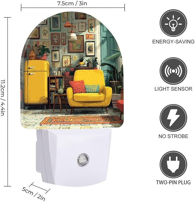 LED Night Light, Vital Interior Smart Sensor Night Lights Plug Into Wall with Auto Dusk to Dawn, Soft Glow Nightlight for Bedroom, Bathroom, Hallway, Stairway