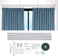 Electric Curtain Track with Remote Control, Motorized Curtain Track System, App & Voice Control, Compatible with Alexa and Google Home for Ceiling and Wall Mounta