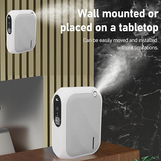 Smart Essential Oil Diffuser Aromatherapy Air Freshener with 140ML Oil Capacity 4 Speed Adjustment BT APP Control 200m Coverage for Home Office SPA (Grey)