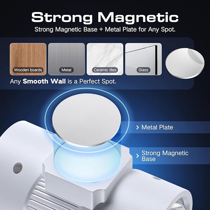 Rechargeable RGB Motion Sensor Night Light, Color Changing LED Night Light with Stick-on Magnet, 4-Level Adjustable Brightness, Nightlights for Bedroom, Bathroom, Hallway, Stairs, Closet, 2-Pack (2)
