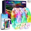 phopollo Bluetooth 24V Led Strip Lights 300ft (3 Rolls of 100ft), Color Changing LED Lights for Bedroom, Kitchen Decor, App Control and Music Sync