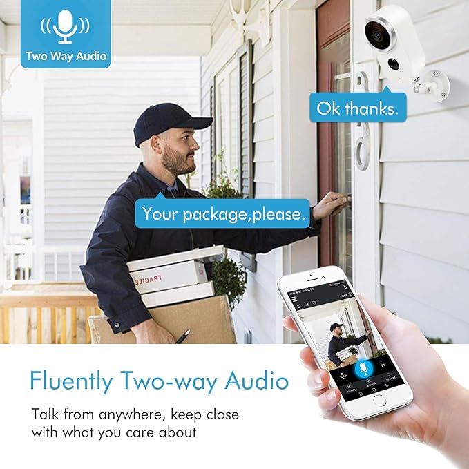 Solar security cameras wireless outdoor, Battery Powered WiFi IP Cameras for Home Security with Night Vision, PIR Motion Detection Alert, 2-way Talk, IP65 Waterproof Live View Dome Surveillance Camera