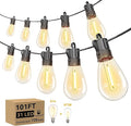 Minetom 101FT Outdoor-String-LED-Patio-Lights-Waterproof, 31Shatterproof S14 Vintage Edison Bulbs, Commercial Grade Outside Hanging Lights Waterproof for Porch Deck Garden Backyard Balcony Cafe Bistro