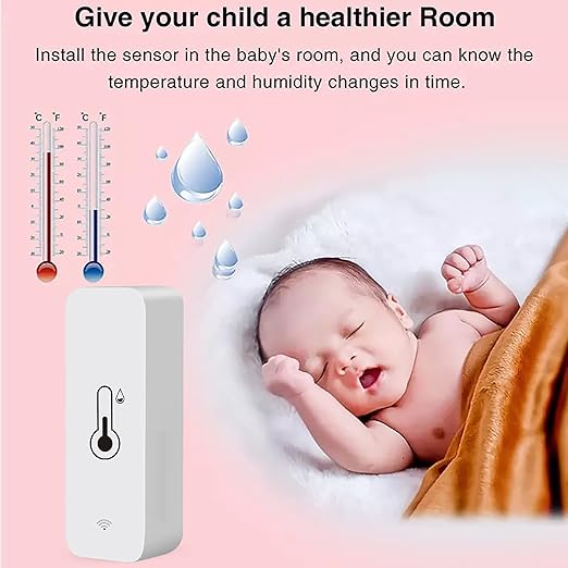 PHOVOLT WiFi Hygrometer Thermometer Sensor for Home, Indoor Outdoor Wireless Temperature Humidity Sensor Monitor with Remote App Notification Alert, Work with Tuya app, for Home Greenhouse (3-Pack)